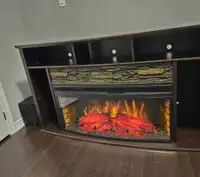 Tv stand with fireplace 