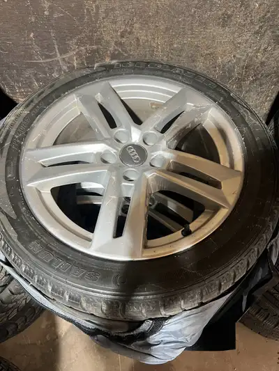 Hey! I have a set of 4 Audi OEM Alloy rims with 225/50/17 Sailun winter tires. The rims are in good...