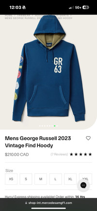 George Russell Fanwear Mercedes Benz Limited Edition