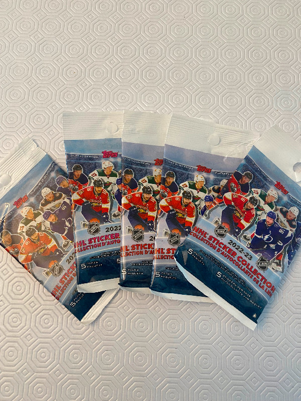 2022-2023 New Packages of Topps NHL Sticker Collection in Arts & Collectibles in Moncton