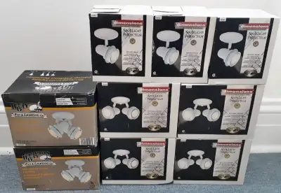 Lot of (9) Single and Double Spotlight Fixtures; Louisbourg, View more