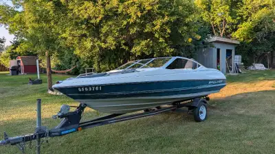 1991 Bayliner Capri. It's in decent shape and is alot of fun. It has a 75hp motor on there. It runs...