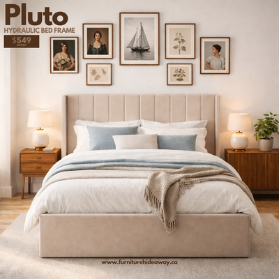 Pluto Hydraulic Queen Size Bed Frame✨, View more