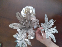 Hand made 925 Silver Decoative Flowers ( Italian design)