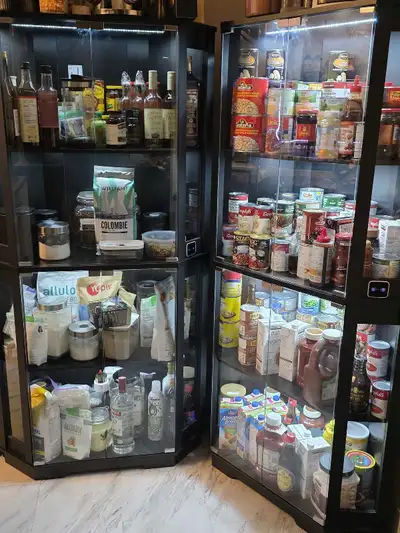 Corner Display Cabinet with Glass Doors, View more