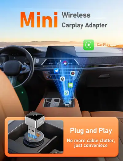 Wireless CarPlay Adapter Mini CarPlay Adapter for iPhone Support, View more