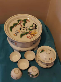 Chinese Hand Painted Teacup Set 手绘功夫茶具一组