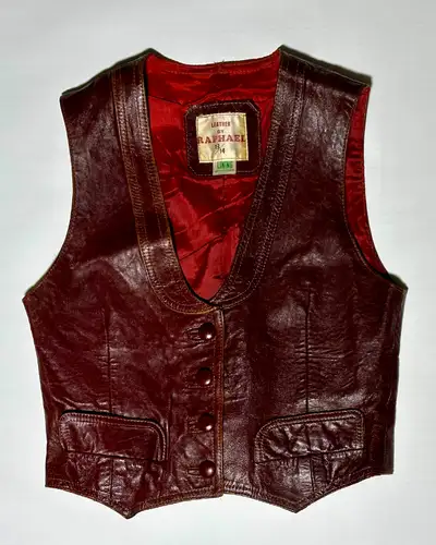 Vintage Vest Leather by Raphael, View more