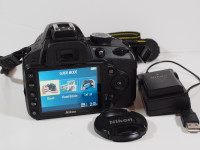 Nikon D3200 camera with 18-55 mm DX VR zoom  lens