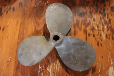 Vintage Brass 3 Blade Boat Propeller, View more