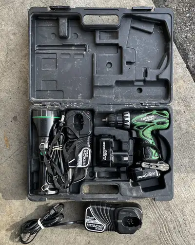 Hitachi Cordless Drill & Flashlight Set, View more