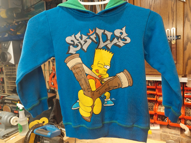 Authentic Vintage The Simpsons Bart hoodieGreat shapeKids Size 4 in Clothing - 4T in Calgary