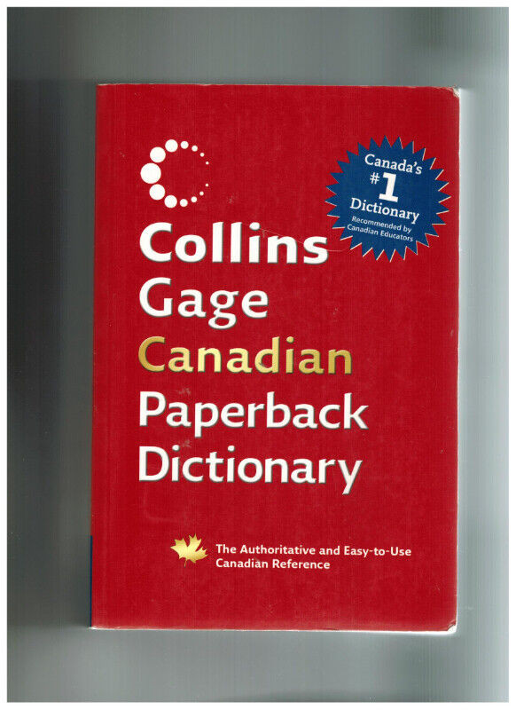 Dictionnaire Collins Gage Canadian Paperback dans Manuels  à Longueuil/Rive Sud