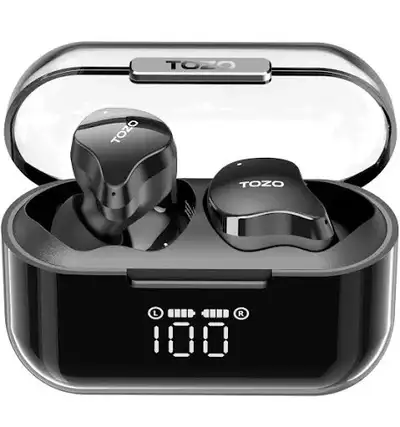 wiresss ear buds black tozo , View more
