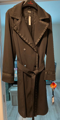 New Hilary Radley  Black Trench Coat