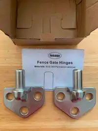 Fence Gate Hinges : NEW : Never Used : Stainless Steel As shown