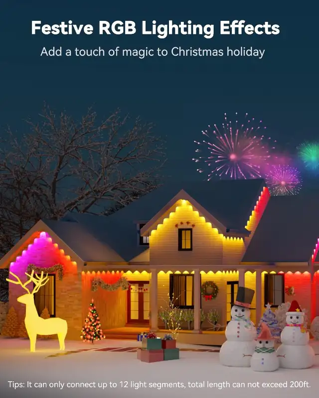 BNIB Permanent Outdoor Lights for House 100ft with 60 RGBCW LED in Outdoor Lighting in City of Toronto - Image 3