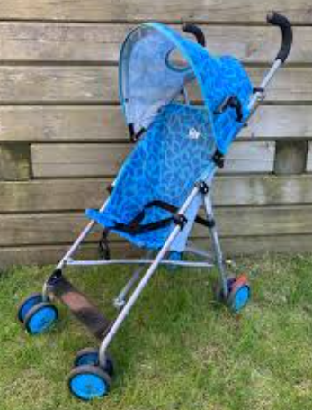 bily baby stroller. Blue pattern. I have LOTS of baby stuff here, View more