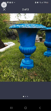 FLOWER,URN, 4 BLUE URNS, SWIMMING POOL 