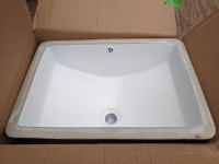 NEW 2 Porcelain Sink Undermount Rectangular Cantrio Koncepts