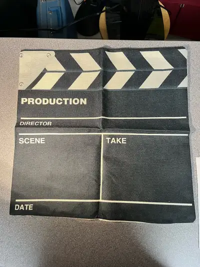 Movie Clapboard Pillow cover, View more