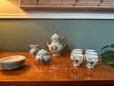 Antique ceramic tea set, View more