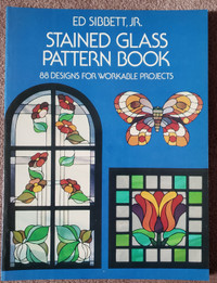STAINED GLASS PATTERN BOOKS - DOVER PUBLICATIONS - NEW - 3 avail