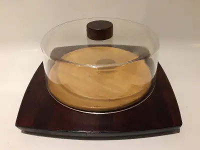 PLATEAU CLOCHE  À FROMAGE VINTAGE BARIBOCRAFT MID CENTURY, View more