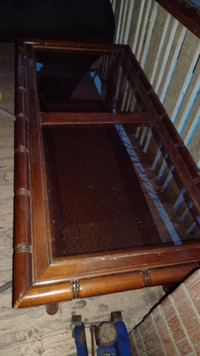 Coffee Table with Glass inserts