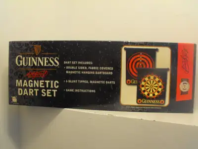 Mancave Collectibles - Brand new in the box, and never used, official Guinness beer magnetic dart se...