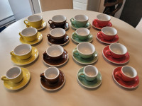 Espresso, Latte, Cappuccino Cups & Saucers (Full Set)