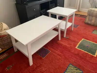Coffee Table and End Table Set - IKEA Lunnarp in White, View more
