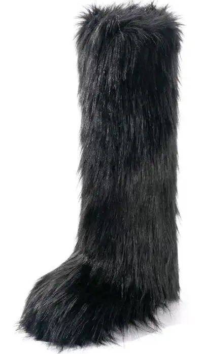 Women's Winter Faux Fur Boot Furry Fluffy, View more
