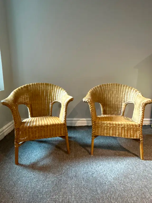 Wicker chairs - Pier1 - $200 set in Chairs & Recliners in City of Toronto - Image 3