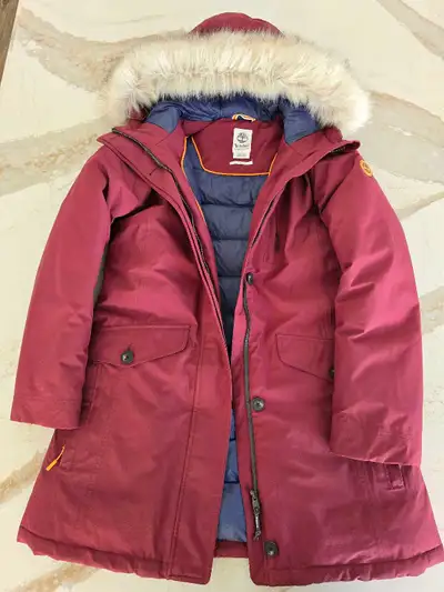 Like New! Burgundy Timberland Parka Medium, View more