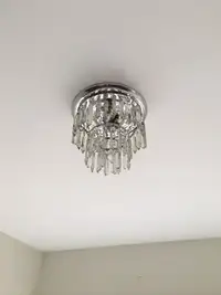 Crystal flush mount chandelier, small