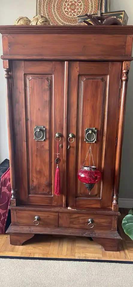 Indonesian teak cabinet in Bookcases & Shelving Units in City of Toronto - Image 2