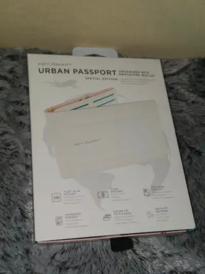 KeySmart Urban Union Passport Wallet (Marble White), View more