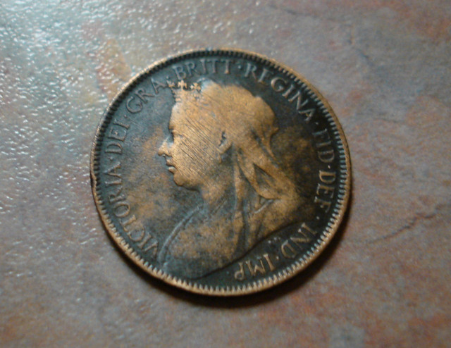 1899 British Britain half penny coin in Arts & Collectibles in Winnipeg - Image 2