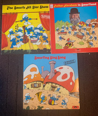 3 GREAT SMURF ALBUMS - Sold As A Lot - Vg to NM