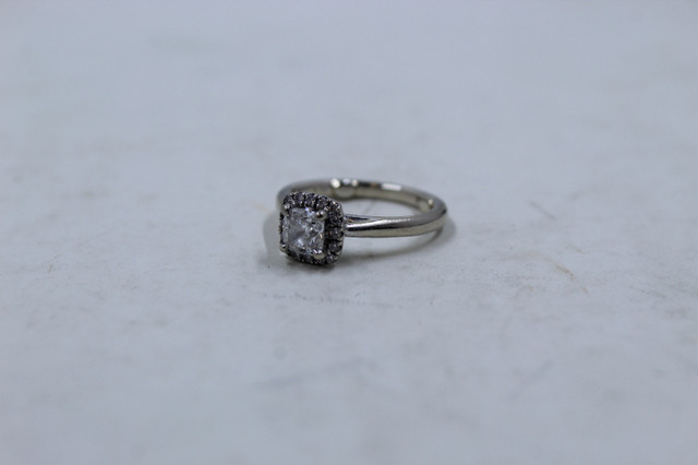 One stamped/tested 14kt white gold cast halo style ring (#1522) in Other in City of Halifax - Image 2