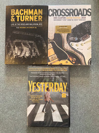 New music DVDs Bachman Turner Crossroads Eric Clapton Yesterday