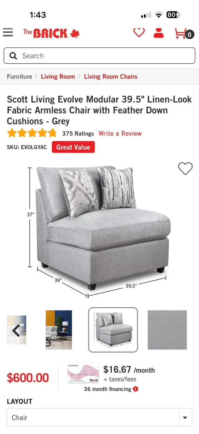 Scott Living Evolve Modular Sectional Sofa in Couches & Futons in Bedford - Image 5