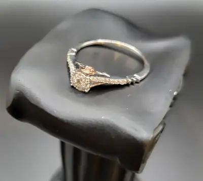 Lady's Disney 10K Rose Gold 27 Diamond Ring Size 9/Appraisal, View more