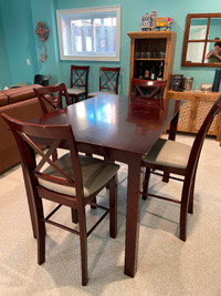 Bar Height Wooden Table & Chairs Set