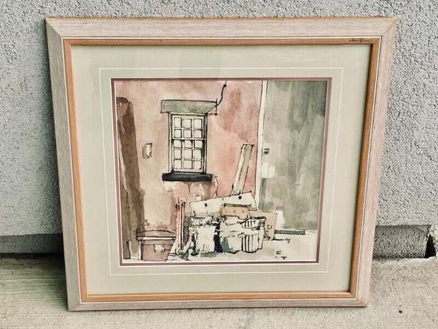 Original Cityscape Watercolour Sketch (Framed & Signed) in Arts & Collectibles in Mississauga / Peel Region