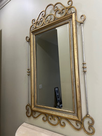 Gold & Silver Decorative Rectangular Mirror