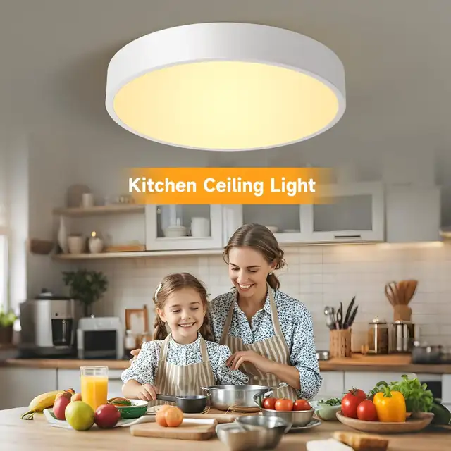 NEW 12" Ceiling Light LED Dimmable White Flush Mount 2700K-5000K in Indoor Lighting & Fans in Mississauga / Peel Region - Image 4