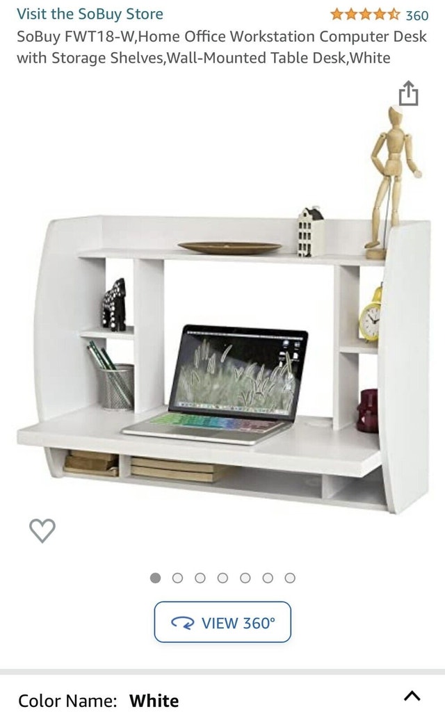 FS AS IS* Floating/WallMounted Desk w/Storage Shelves 140 Desks