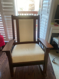 Lexington wooden rocking chair  with cushion seat